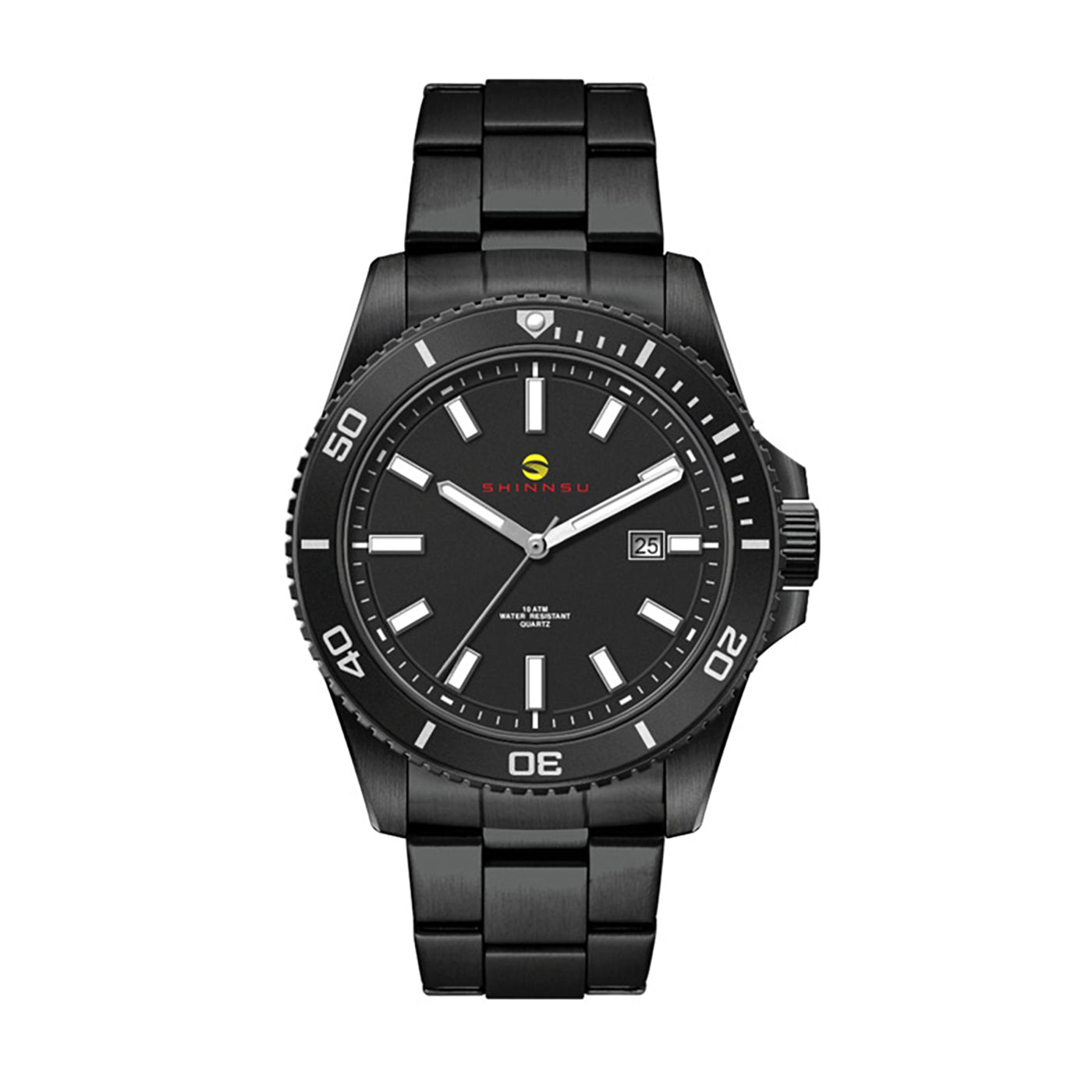 42.5mm Black Steel Watch Matching Bracelet - WC5265