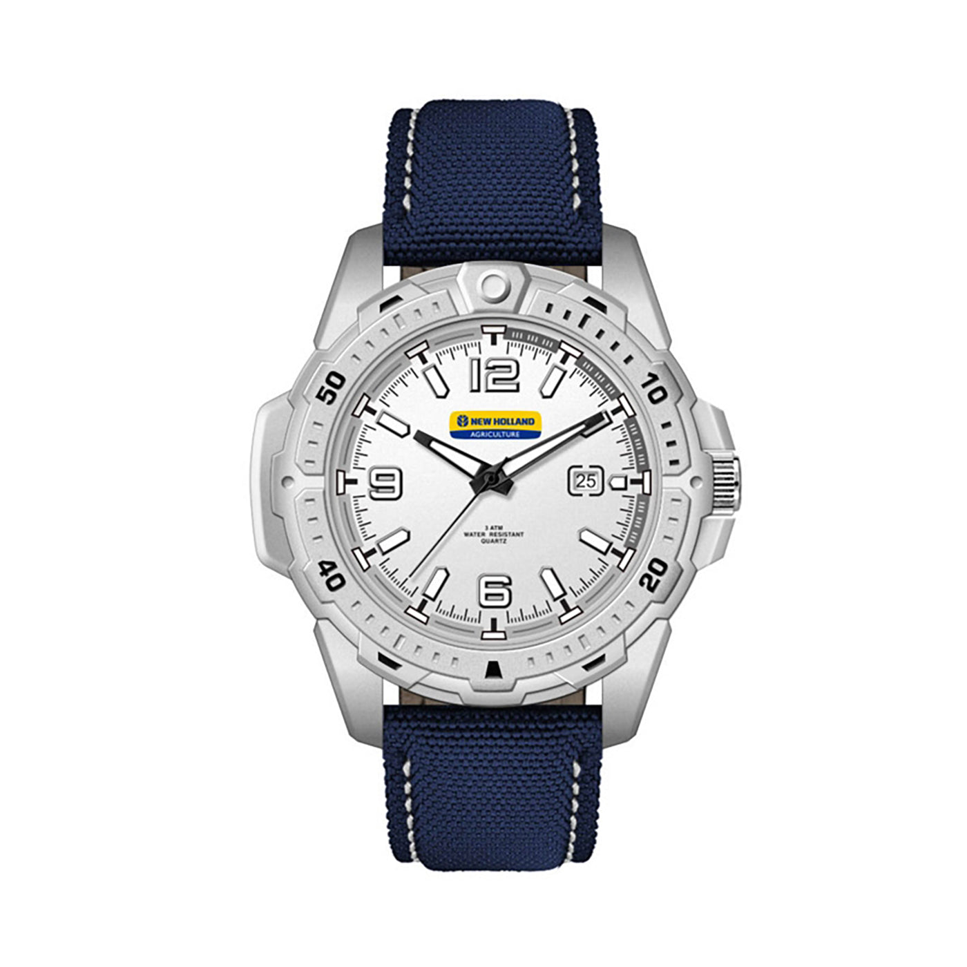 45mm Brushed Silver Metal Watch