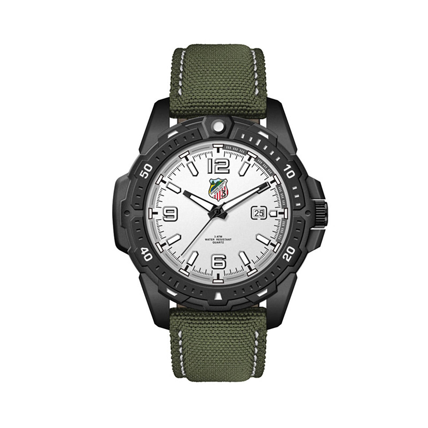 45mm Black Metal Canvas Watch