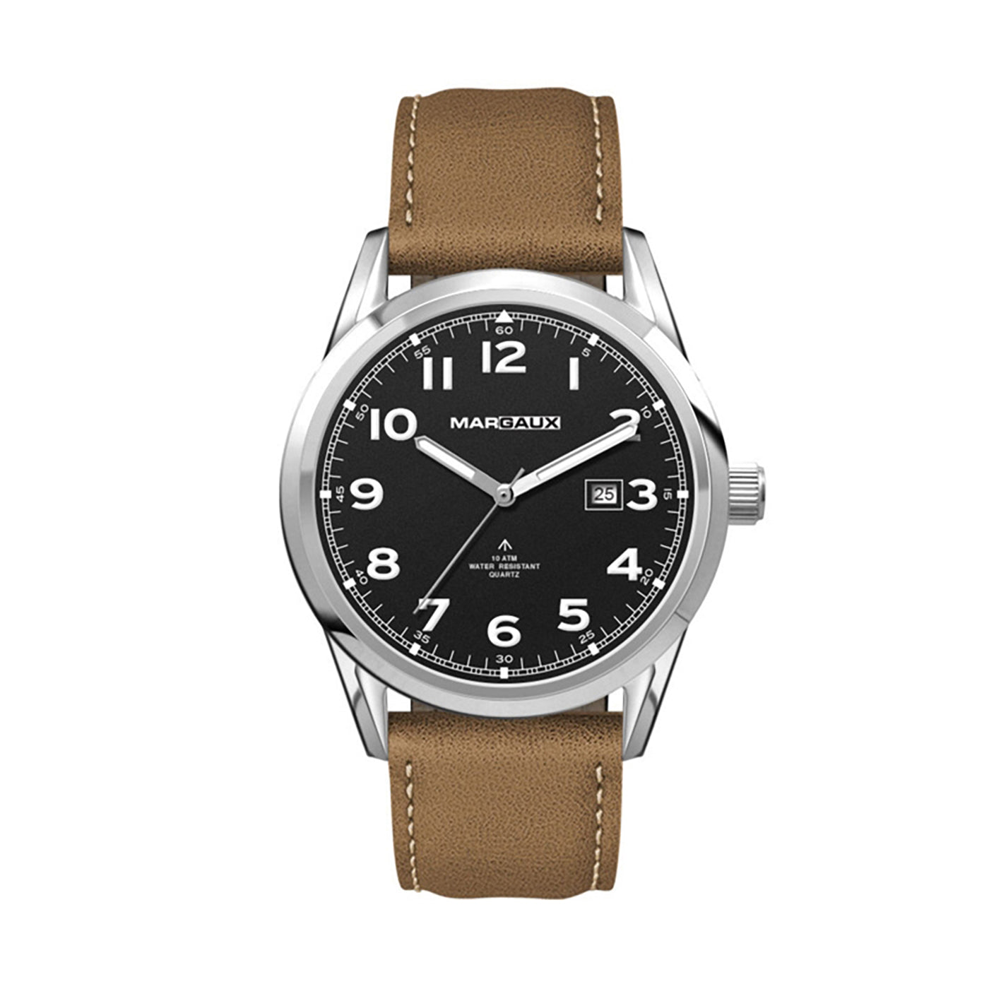 42mm Stainless Steel Watch Brown Leather - WC6235