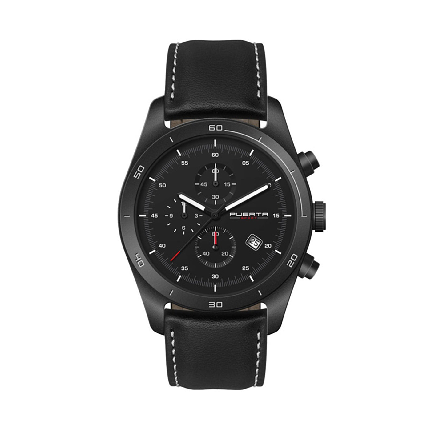 42mm Brushed Black Chronograph Watch - WC6507