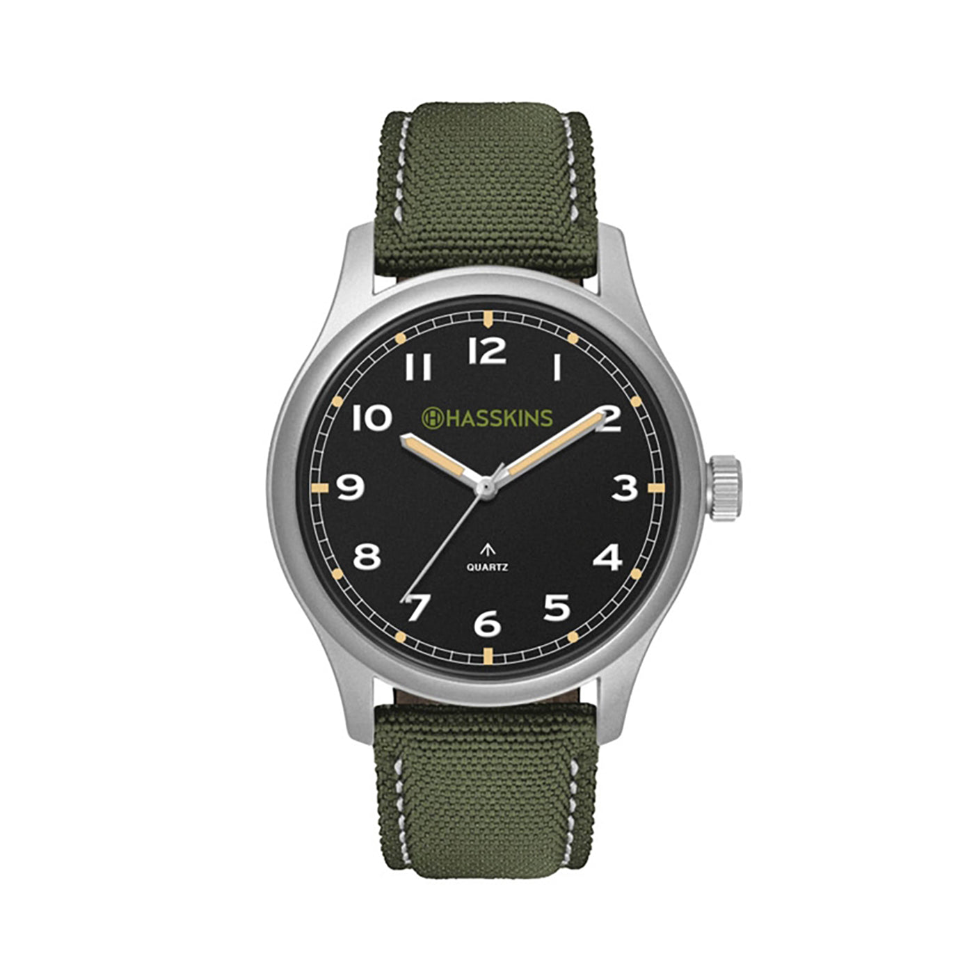 40mm Silver Canvas Strap Watch - WC8141