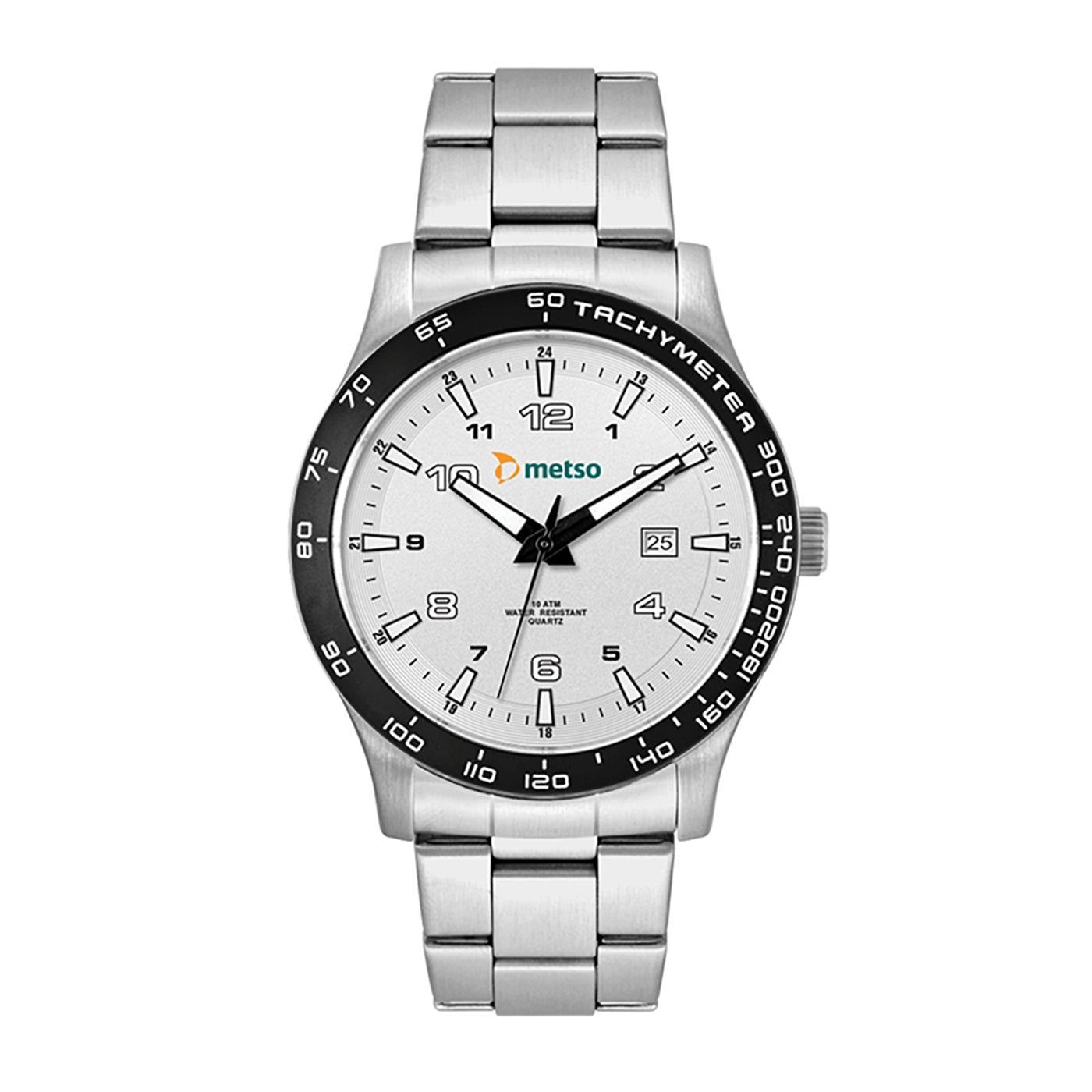 43.5mm Stainless Steel Watch Black Bezel