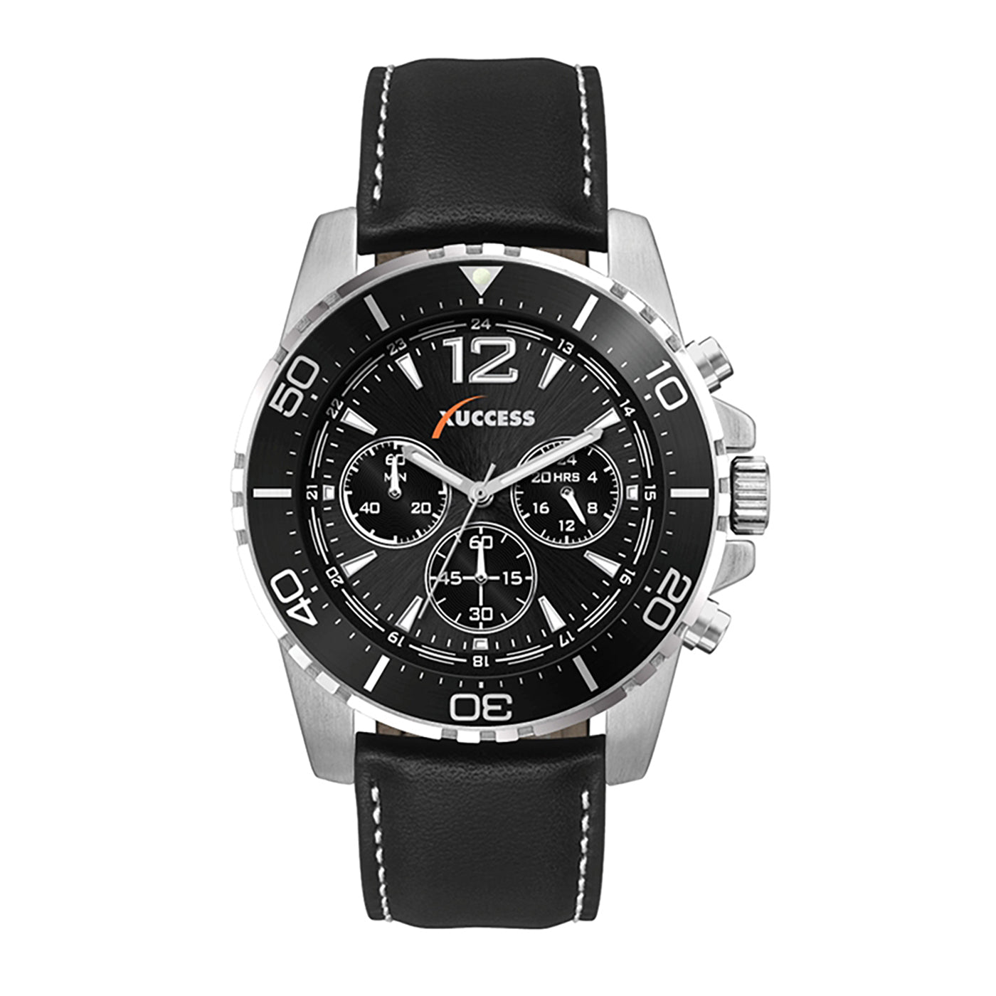 44mm Stainless Steel Rotating Bezel Watch