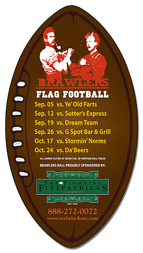 Magnet Football Shape 25 Mil.