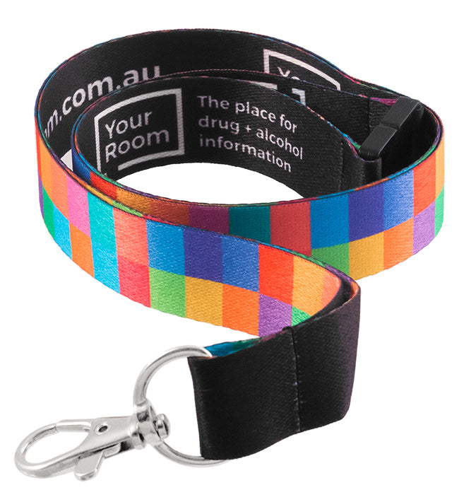 Polyester Full Color Customizable Lanyards