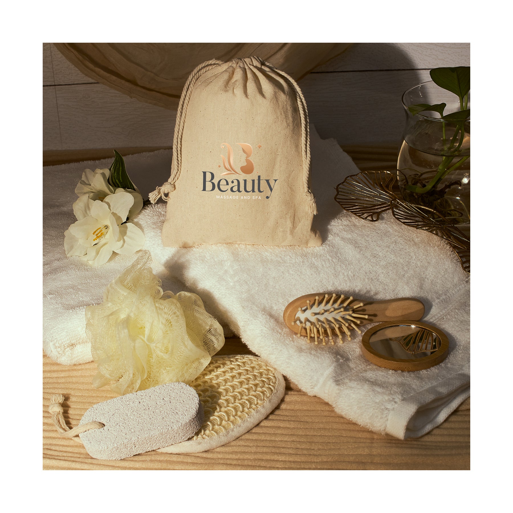 5-Piece Bamboo Spa Kit