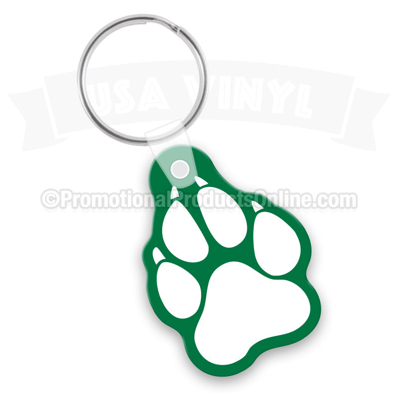 Wolf Paw Print Vinyl Keychain PP13084