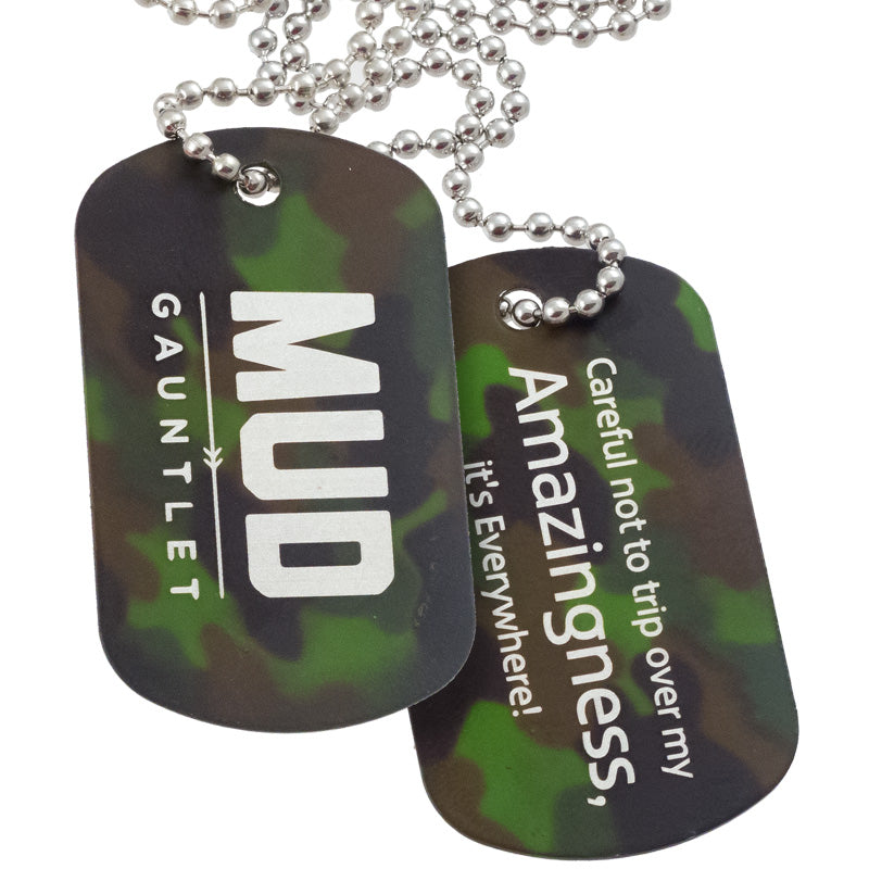 Camo Custom Engraved Dog Tags