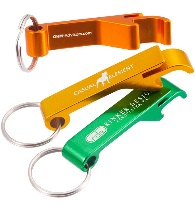Flip-Top Bottle Opener Keychains