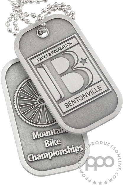 Die Cast Custom Designed Dog Tags Antiqued