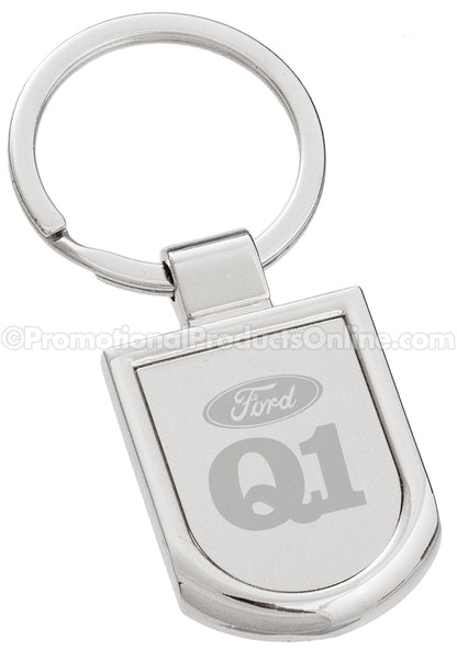 Polished Badge Metal Engraved Keychains