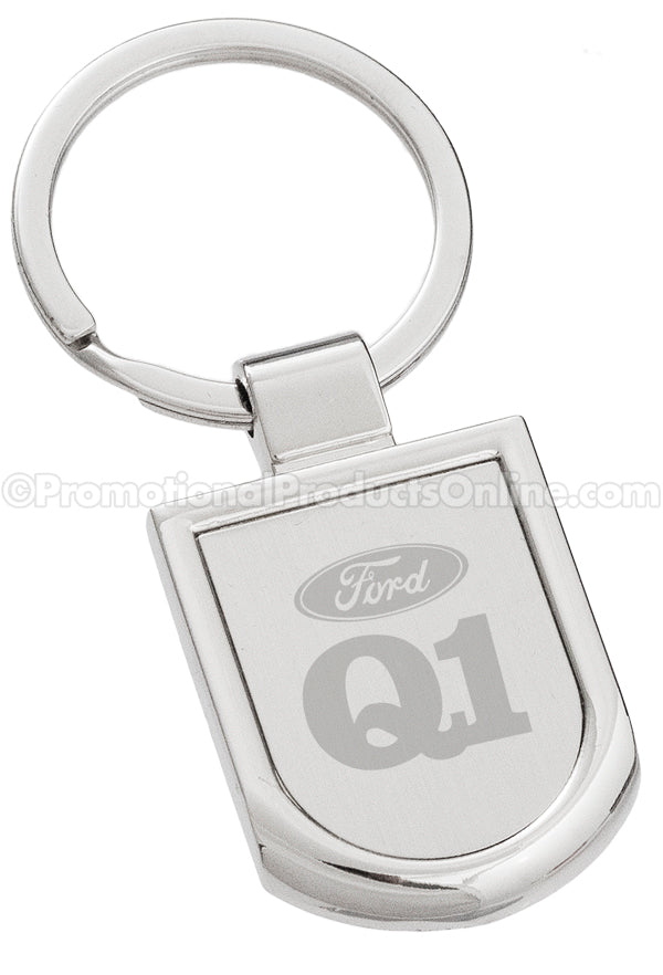 Polished Badge Metal Engraved Keychains