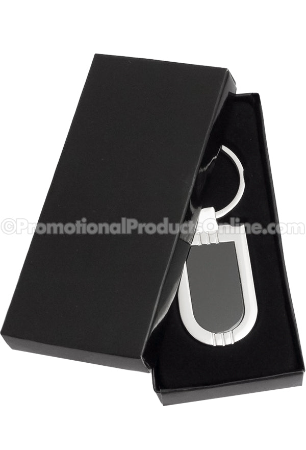 Onyx Badge Shaped Metal Engraved Keychains