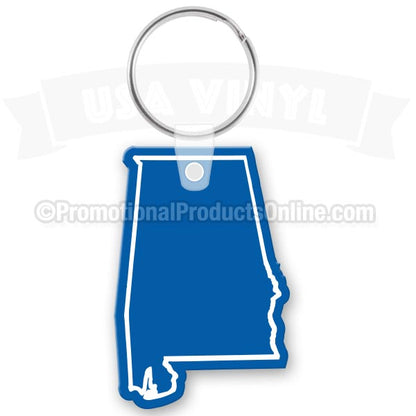 Alabama State Shaped Vinyl Keychains