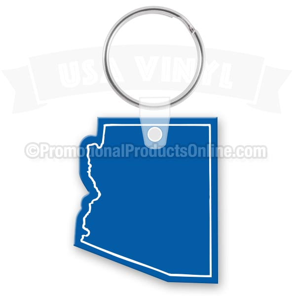 Arizona State Shaped Vinyl Keychains