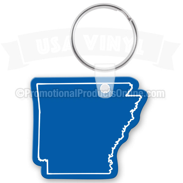 Arkansas State Shaped Vinyl Keychains