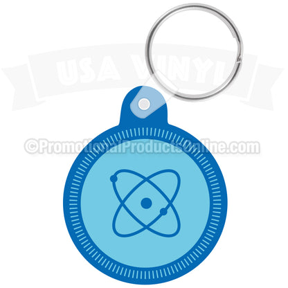 Circle Tab Tag Vinyl Keychains