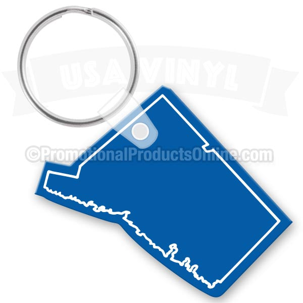 Connecticut State Shaped Vinyl Keychains