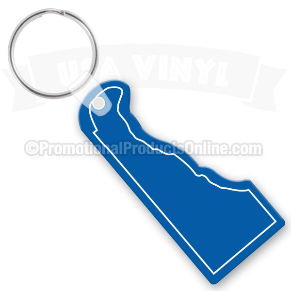 Delaware State Shaped Vinyl Keychains