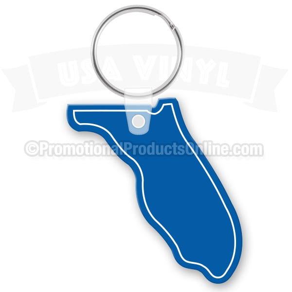 Florida State Shaped Vinyl Keychains