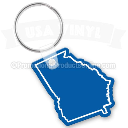 Georgia State Shaped Vinyl Keychains
