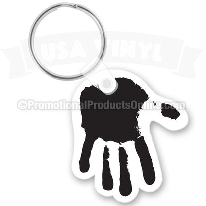 Hand Print Vinyl Keychains