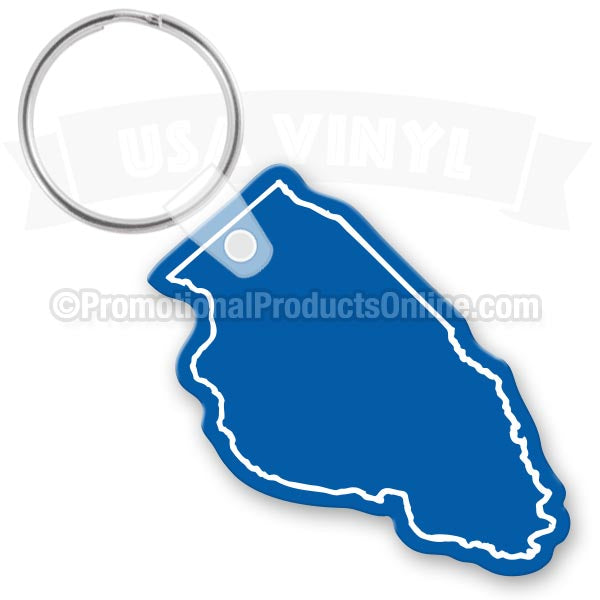 Illinois State Shaped Vinyl Keychains