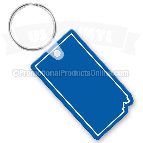 Kansas State Shaped Vinyl Keychains