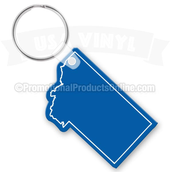 Montana State Shaped Vinyl Keychains