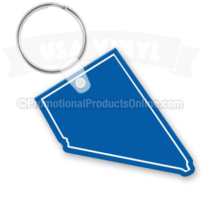 Nevada State Shaped Vinyl Keychains