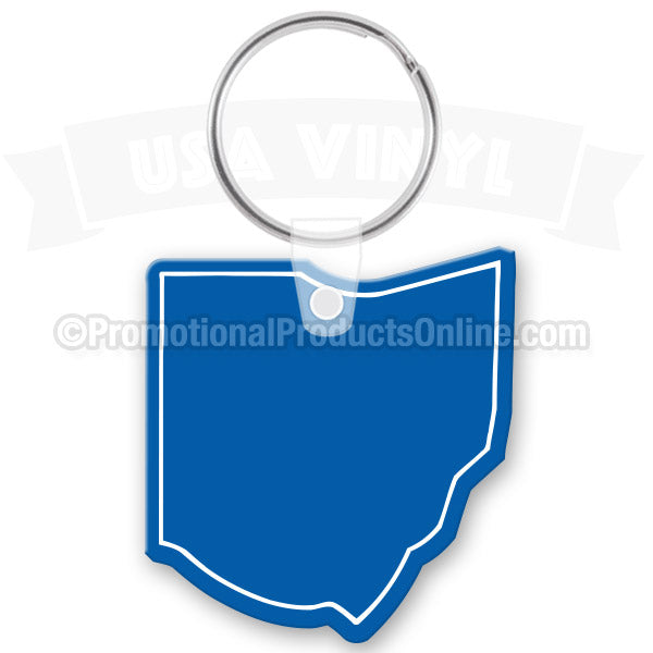 Ohio State Shaped Vinyl Keychains