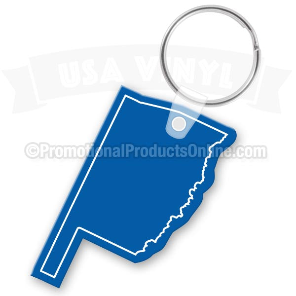 Oklahoma State Shaped Vinyl Keychains