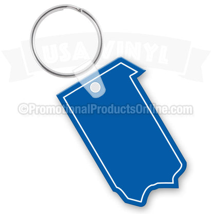 Pennsylvania State Shaped Vinyl Keychains