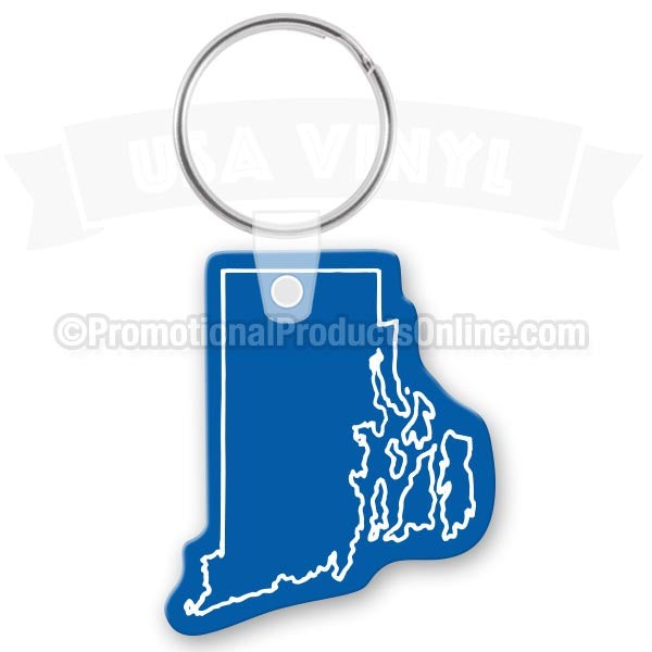 Rhode Island State Shaped Vinyl Keychains