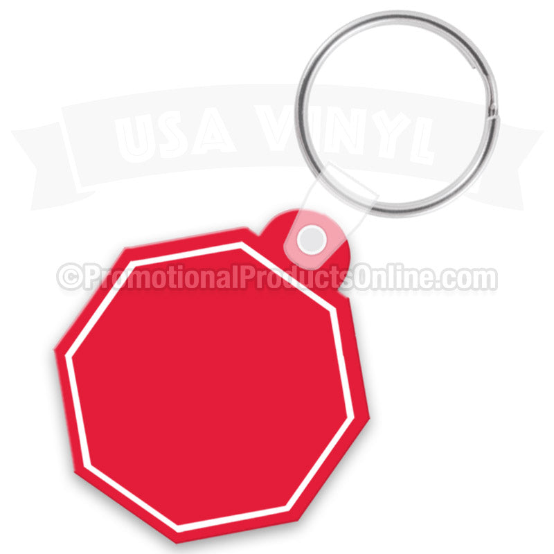 Stop Sign Vinyl Keychains