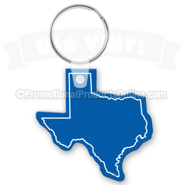 Texas State Shaped Vinyl Keychains