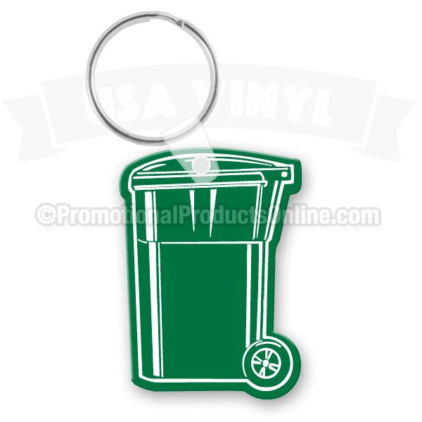 Trash Can Vinyl Keychains