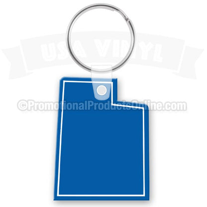 Utah State Shaped Vinyl Keychains