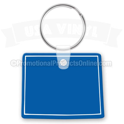 Wyoming State Shaped Vinyl Keychains