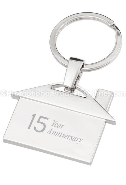 House Shaped Laser Engraved Keychains