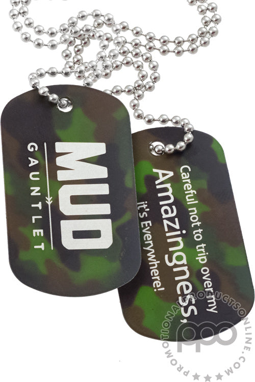 Camo Custom Engraved Dog Tags