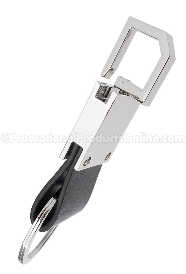 Leather Pull and Twist Laser Engraved Keychains