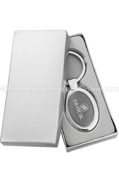 Onyx Oval Laser Engraved Keychains