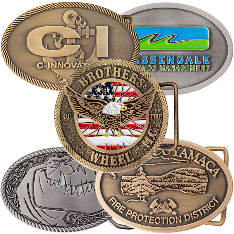Antiqued Custom Belt Buckles