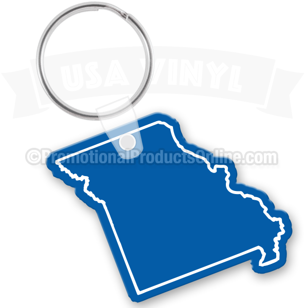 Missouri State Shaped Vinyl Keychains