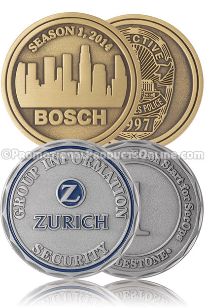 Antiqued Challenge Coins