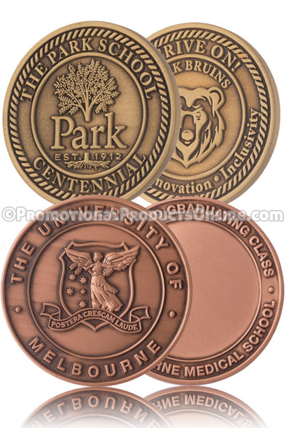 Antiqued Challenge Coins