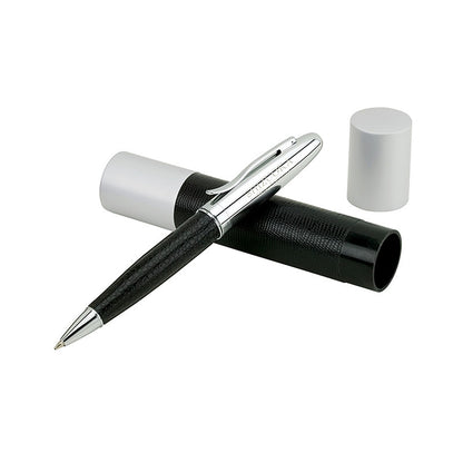 Brass Ballpoint Pen with Leatherette Tube Case