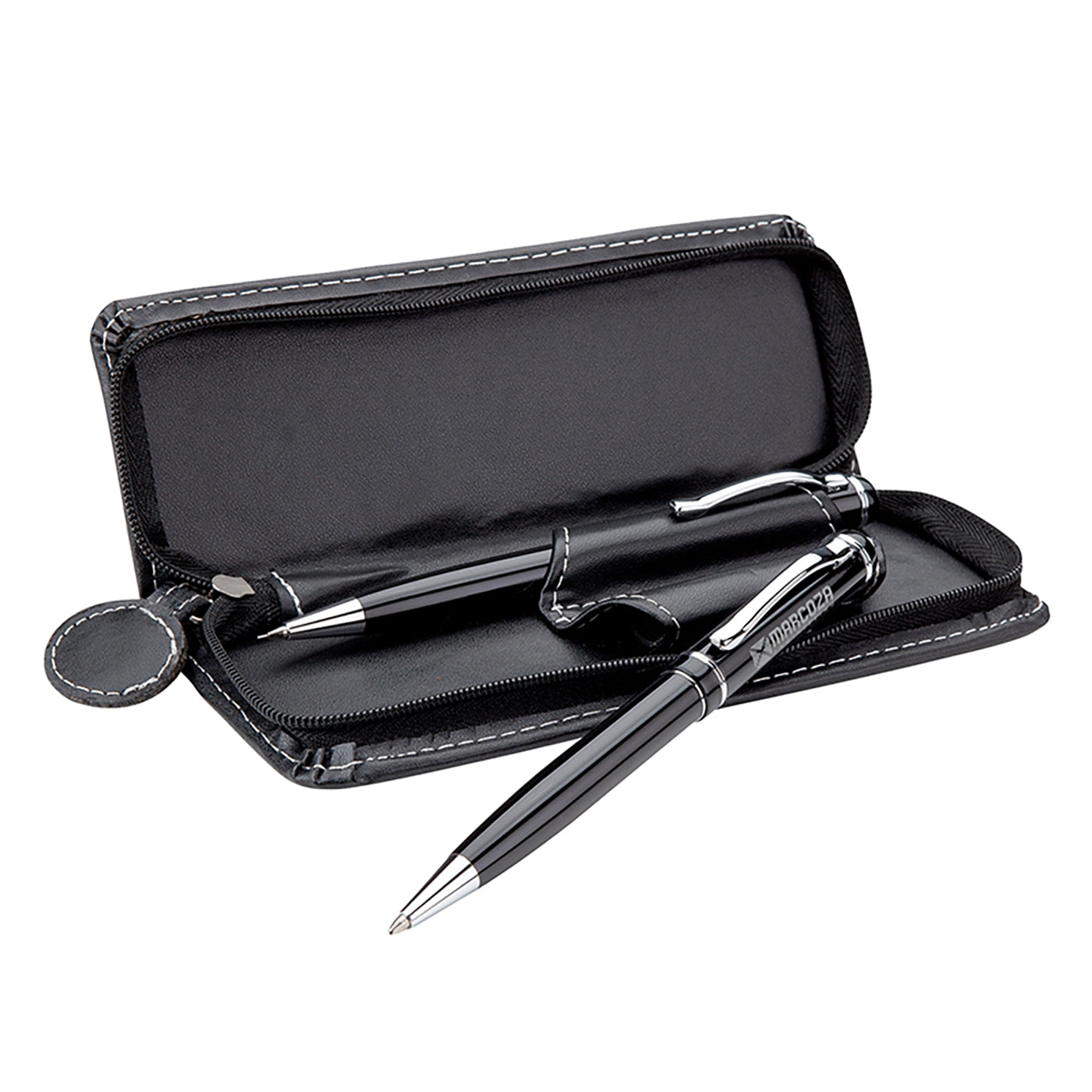 Brass Ballpoint and Pencil Set in Zippered Case - BA4580B